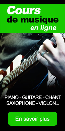 cours en ligne de musique : piano guitare violon piano percussion chant saxophone... 